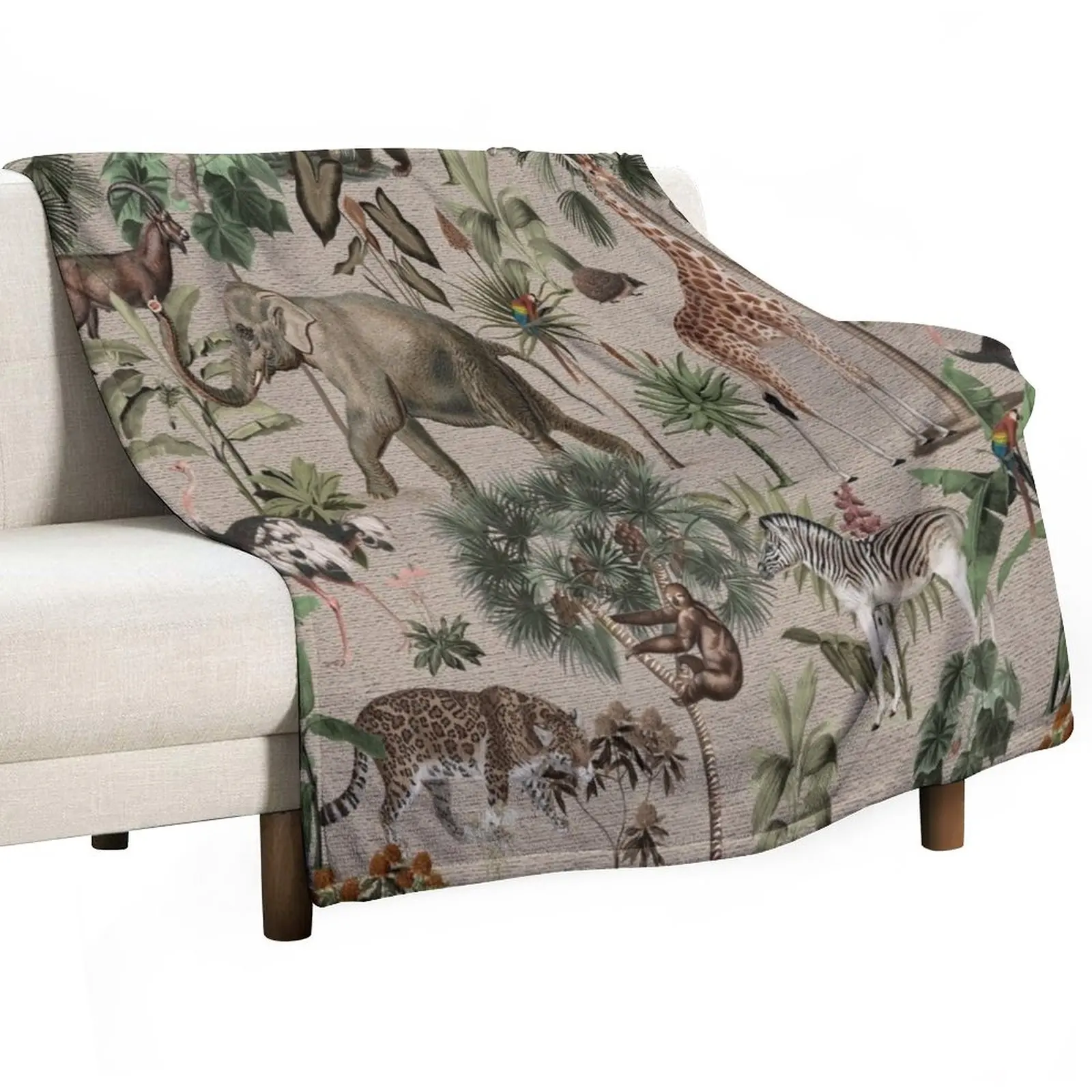

Safari Throw Blanket Polar blanket Plaid on the sofa Sofa Blankets