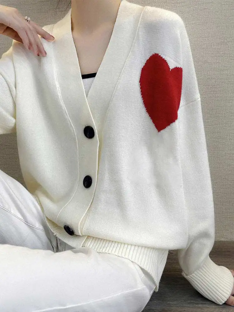 Женский трикотажный пуловер с круглым вырезом в стиле Харадзюку |