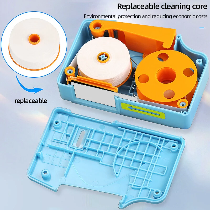 Burboro Optical Fiber End Face Cleaning Box SC/FC/LC/ST Fiber Wiping Tool Pigtail Cleaner FTTH Optic Fiber Cleaner Tools