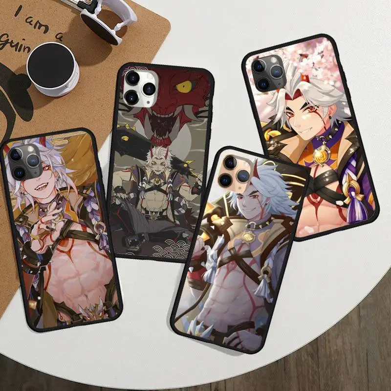 

Arataki Itto Genshin Impact Phone Case For iphone 12 11 13 7 8 6 s plus x xs xr pro max mini shell