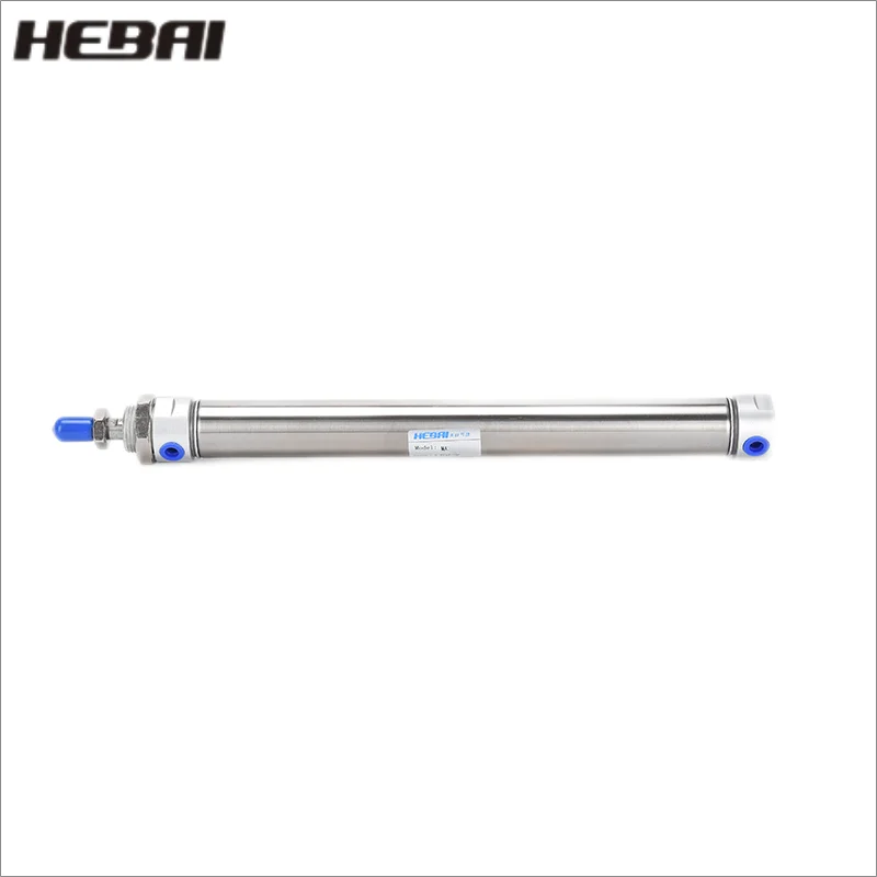 

HEBAI Pneumatic high quality stainless steel mini cylinder MA25 bore flat tail 100/125/140/150/180/200mm mini pneumatic cylinder