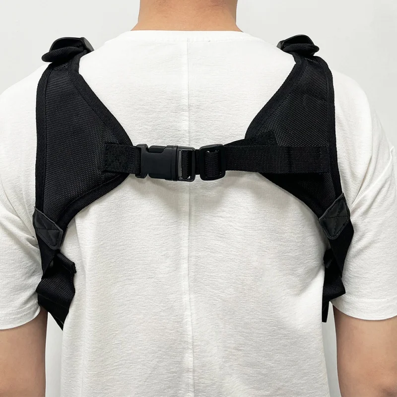 Walkie Talkie Tactical Vest Two Way Radio Holder Chest Harness Front Pack Pouch Holster Vest Rig for Baofeng UV5R Motorola