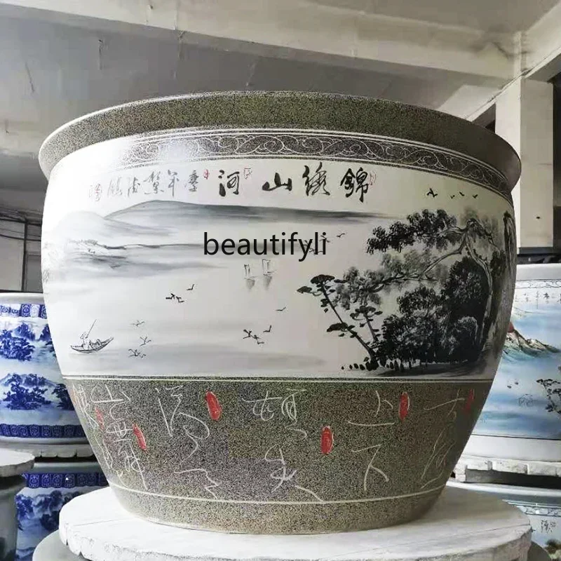 Керамический аквариум для двора большой воды лотос спящий Лотос рыбный шар