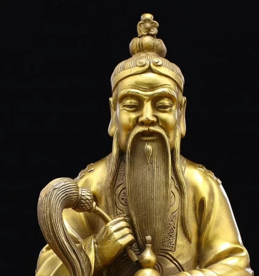 Медная статуя. Статуя из чистой меди taishanglaojun даосский дом моральная резиденция