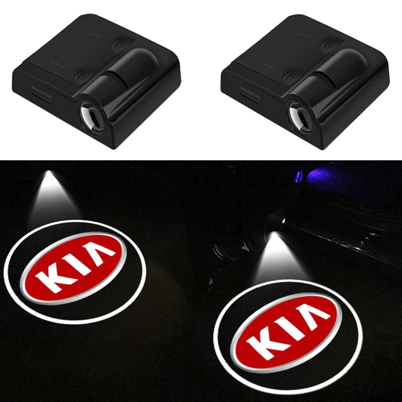 

For KIA K2 K3 K5 k9 Sorento Sportage Rio Accessories Wireless Led Car Door Welcome Laser Projector Logo Ghost Shadow Lights