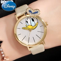 disney gift with box donald duck cartoon lady woman fashion casual quartz watch waterproof teen clocks relogio feminino