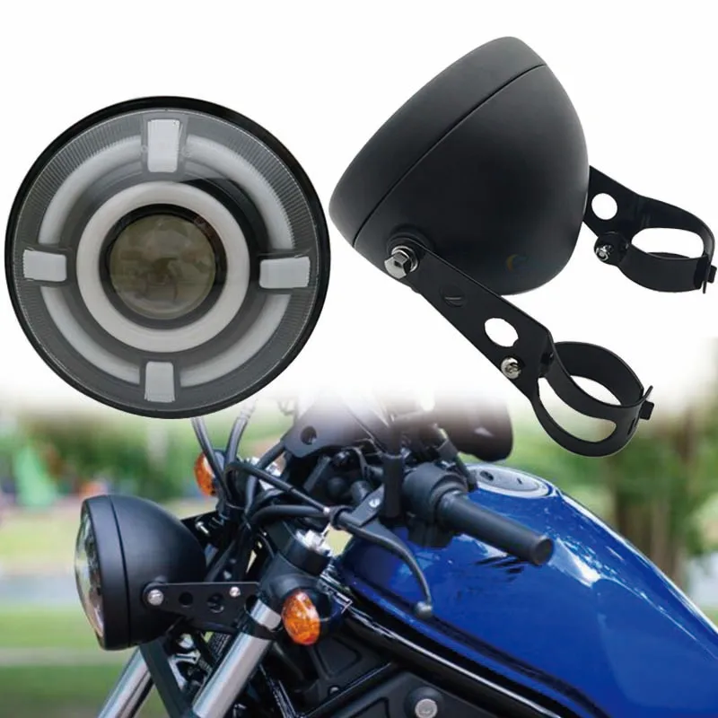 

5.75 Inch Motorcycle LED Projector Headlight DRL For Harley Sportster 883 XL883 FXCW 5 3/4 Headlamp Housing Bucket Cover