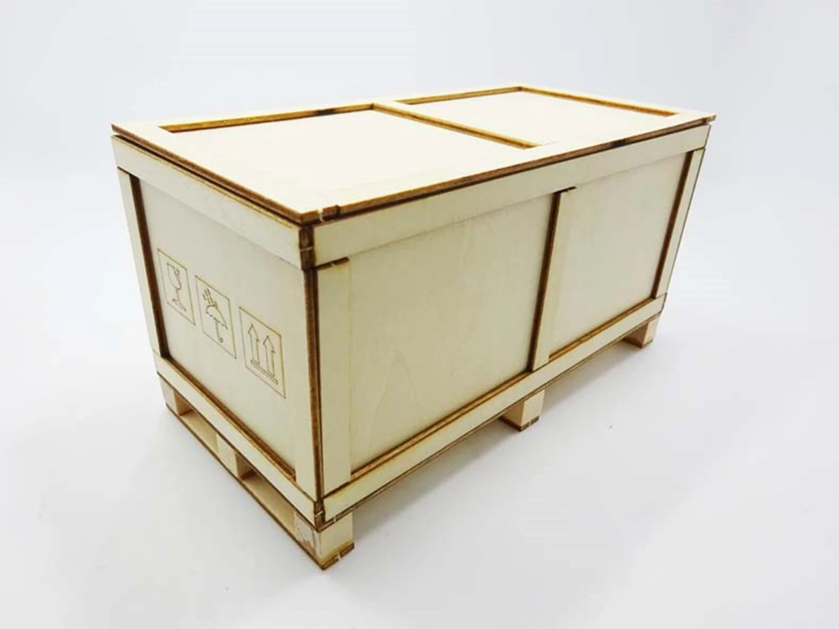 

Simulation Miniature Transport Wooden Box For 1/14 Tractor Model Scene Layout