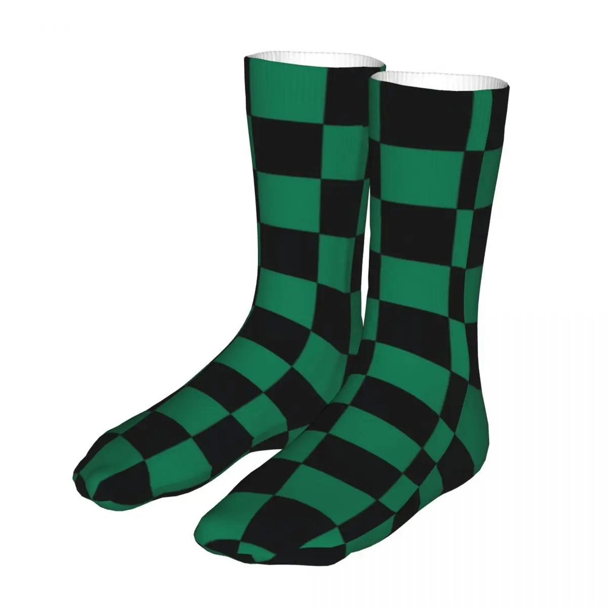 

Demon Slayer Tanjirou Anime Socks Men Women Polyester Casual Checkerboard Socks High Quality Spring Autumn Winter Socks Gift