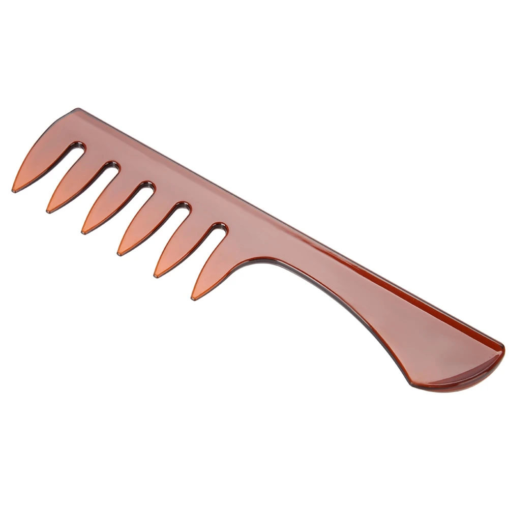 

New Oil Hair Comb Portable Round Comb Teeth Mustache Hair Comb Brown