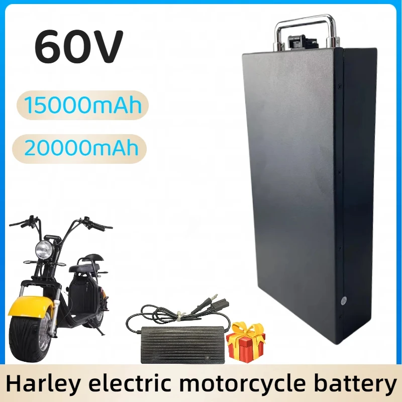 

Harley Electric Car Lithium 18650 Battery 60V 15/20Ah For Two Wheel Foldable Electric Scooter Bicycle With 67.2V 2A Charger