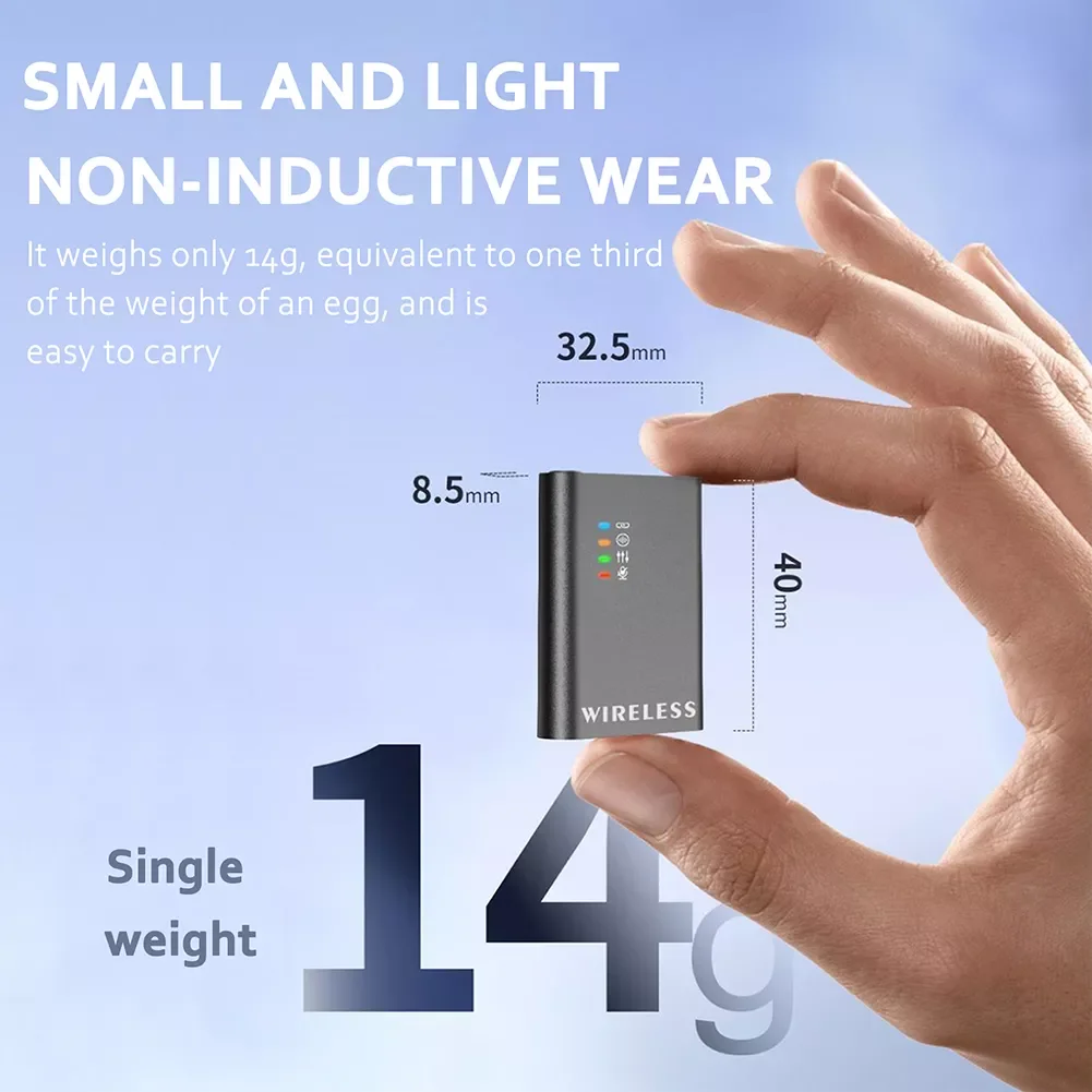 

NEW2023 2.4G Conference Microphone with Transmitter Receiver 1 To 2 Wireless Lapel Microphone 360 HiFi Clip on for Live Broadcas