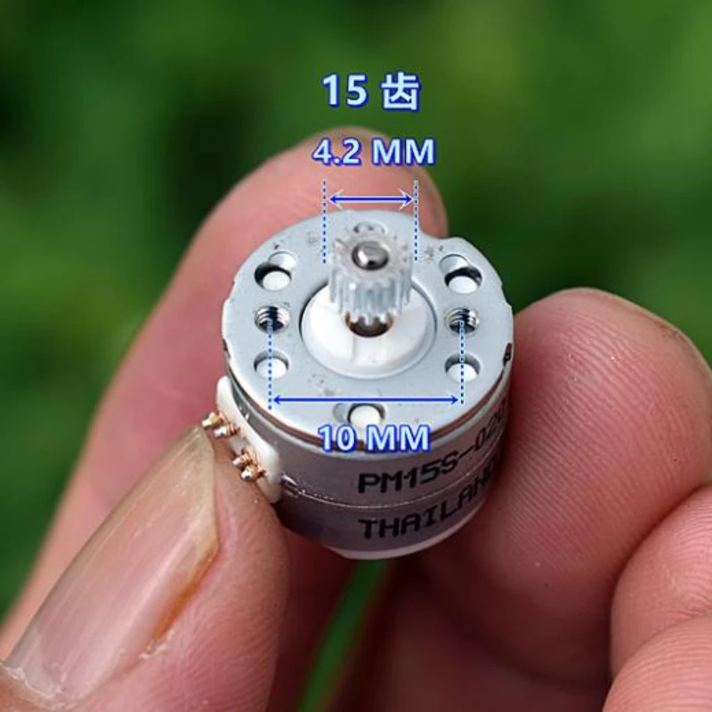 Японский Nidec 2-фазный 4-проводной шаговый двигатель диаметром 15 мм редкоземельный