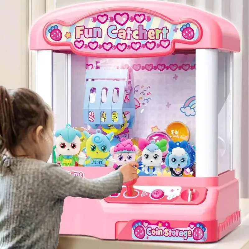 

Anime Catch Teenieping Children Scratching Dolls Machine Small Mini Clip Doll Peripheral Kids Large Coin Twister Toy Girls Gifts