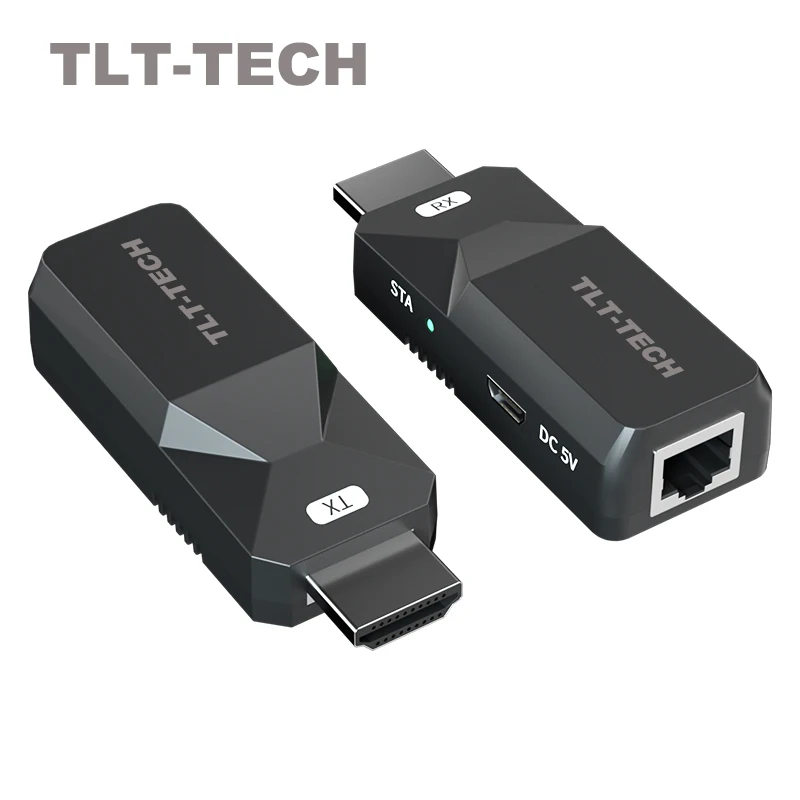 60 м HDMI-совместимый удлинитель Cat5e Cat 6 Ethernet UTP HD к Lan преобразователь 1080p Гц EDID