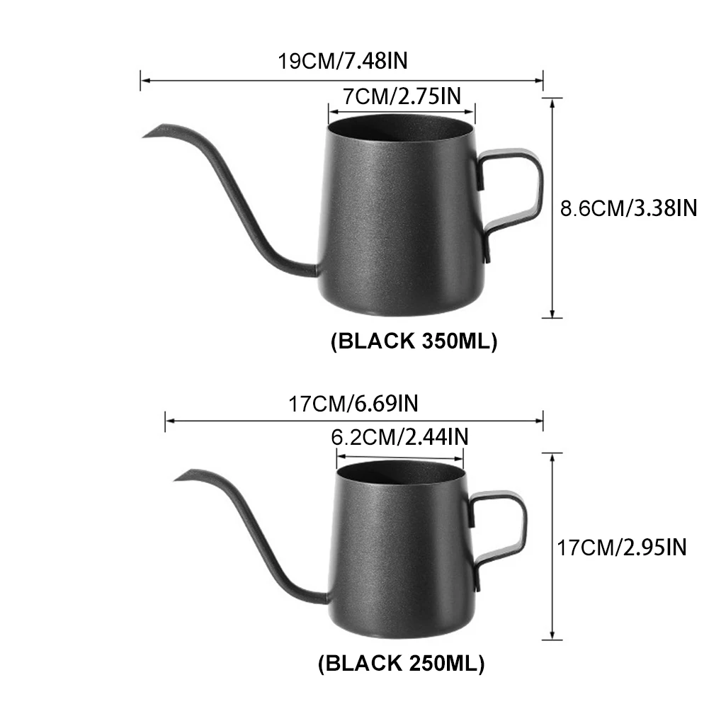 250ml/350ml Pour Over Gooseneck Kettle Stainless Steel Spout Coffee Pot Long Narrow Drip Coffee Kettle Gift For Coffee Lover images - 6