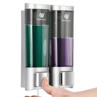manual soap dispenser pump liquid soap dispensers wall mounted 123x200ml chamber bathroom lotion shampoo box shower container