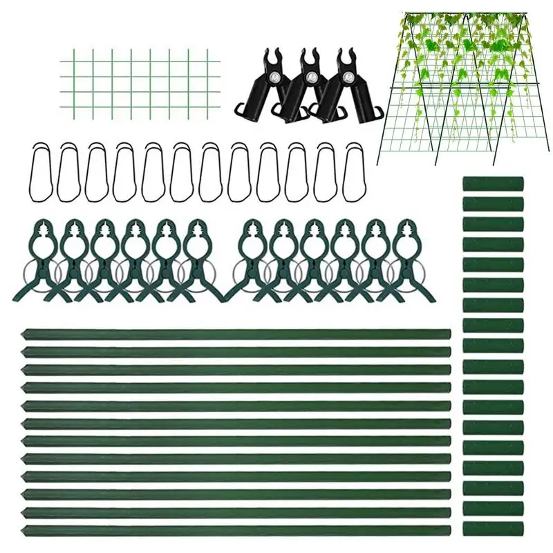 

Складной Огуречный решетчатый садовый набор для поднятой кровати Съемная решетка для лазания для улицы растений цветов овощей