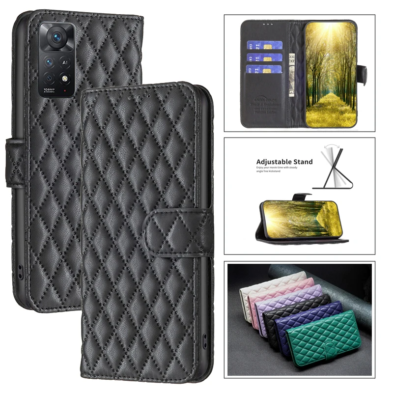 

Redmi Note 11 Pro Luxury Flip Wallet Magnetic Case For Xiaomi Redmi Note 11Pro 11S Note11 11E Pro 5G Leather Phone Bags Cover