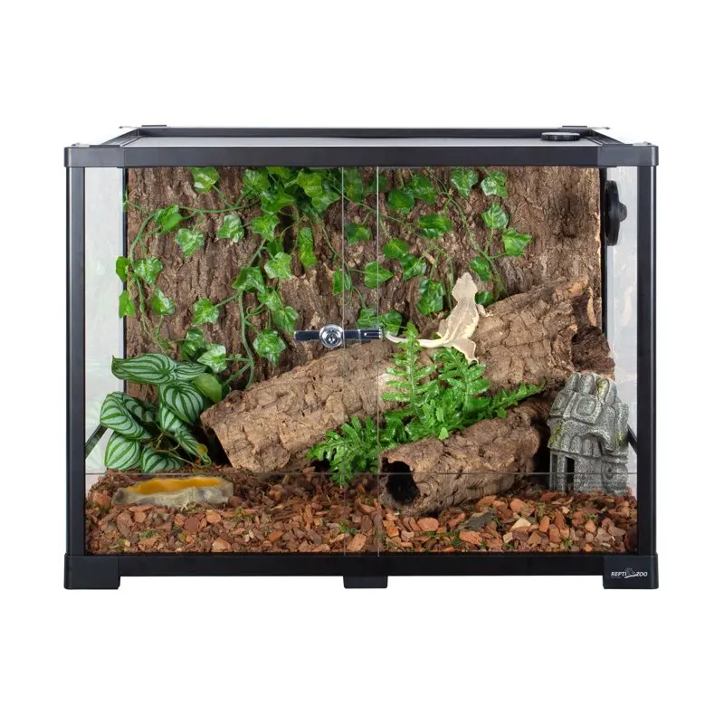 

REPTIZOO Reptile Glass Tank - 24 x 18 x 18 inches Knock Down Full View Natural Terrarium