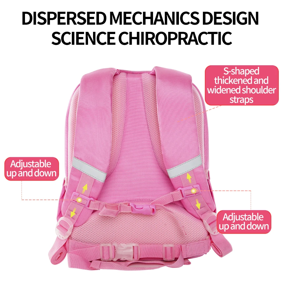 Children England Style Pink School Backpacks Kids Brand New 3D Orthopedic School Bags For Girls Primary Bagpack Mochila Escolar