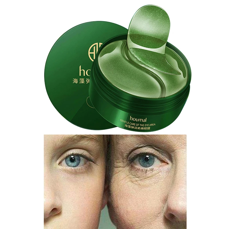 

Seaweed Crystal Collagen Eye Mask 24k Gold Moisturizing Eye Patches Anti-Wrinkle Anti-Aging Remove Dark Circles Eye Care