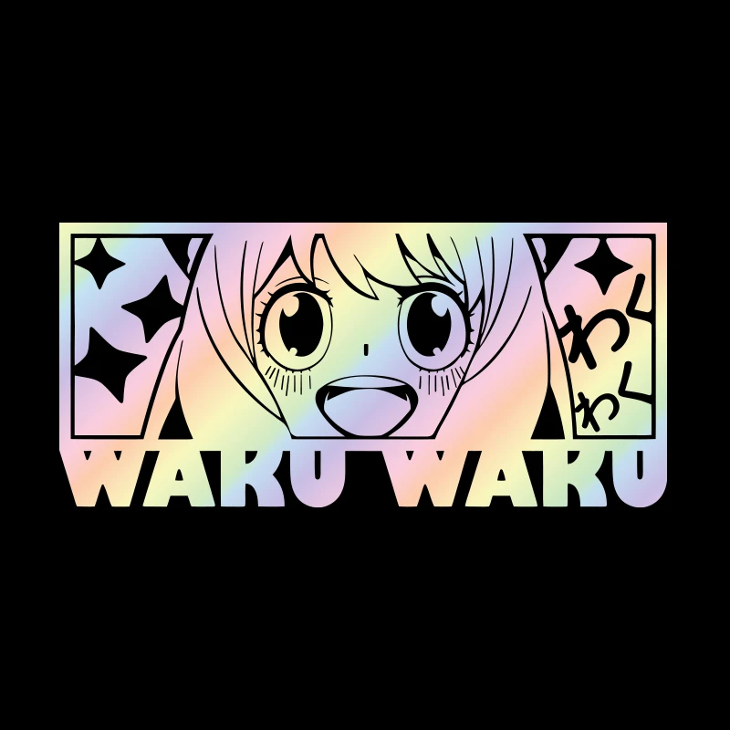 w japońskim stylu anime Naklejka na samochód Dekoracja okna Anime Star Girl Naklejki Laptop Komputer Zewnętrzne akcesoria Wycinanie winylowa
