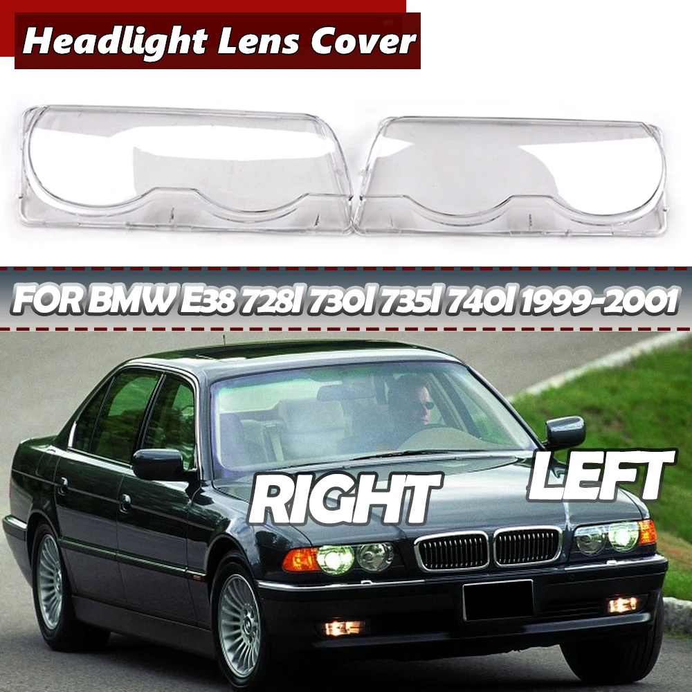 

Car Headlight Glass Cover Lampshade Head Lamp Clear Headlight Lens Shell For BMW E38 728i 730i 735i 740i 1999 2000 2001