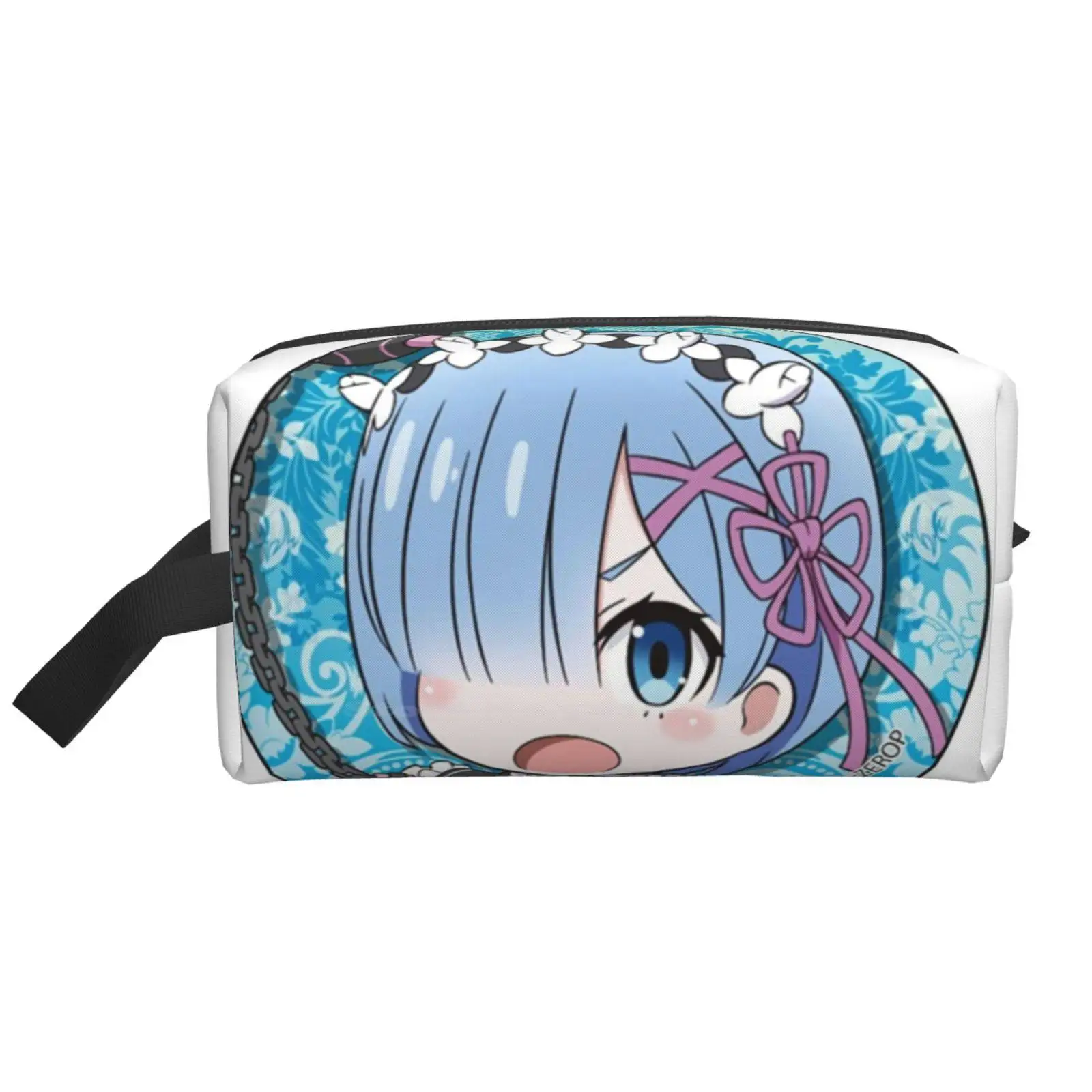 

Rem Re,Zero Bathroom Storge Bag Data Cable Pen Makeup Bags Re Zero Kara Hajimeru Isekai Seikatsu Re Zero Rezero Rem Ram Emilia