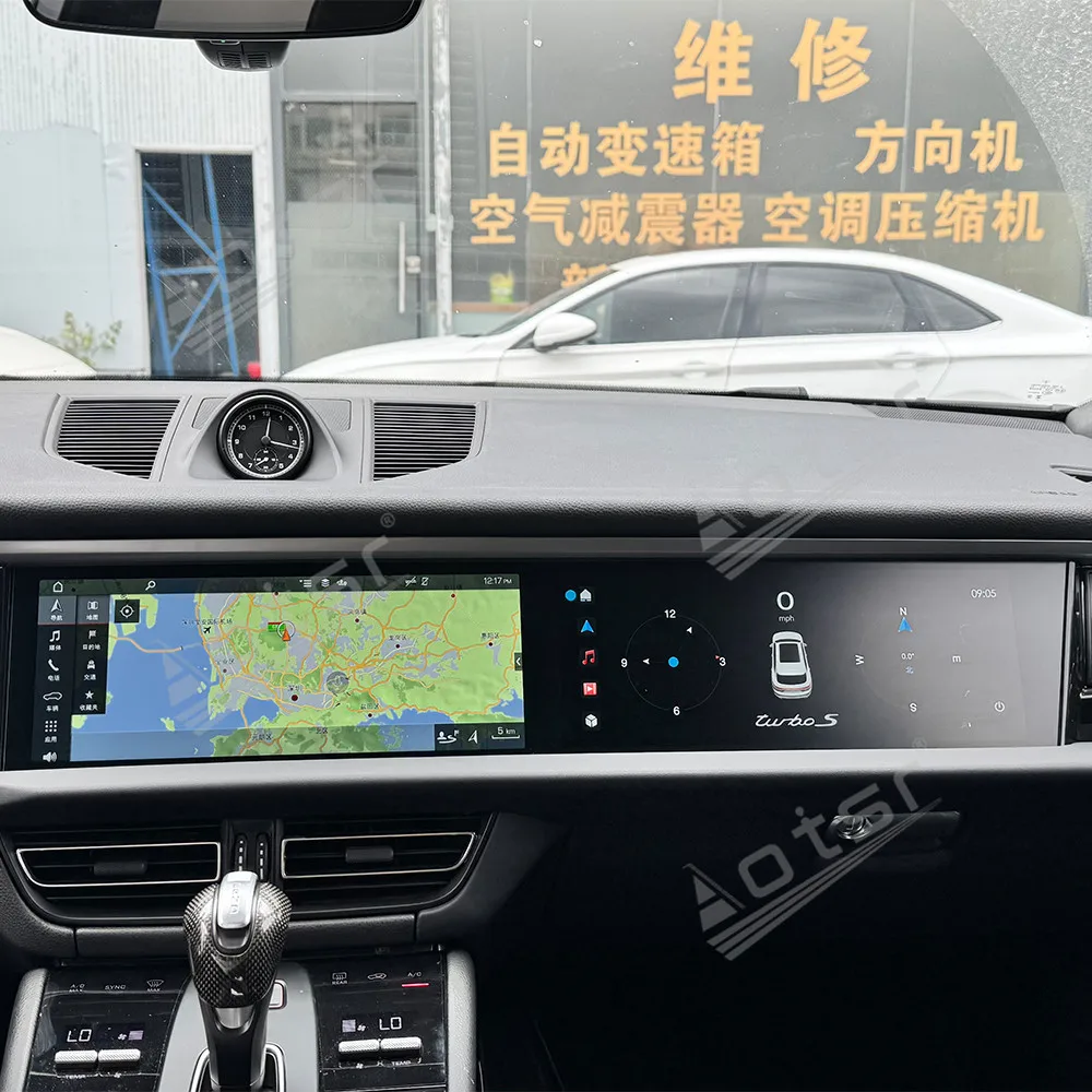 Фото 12,3-дюймовый второй пилот Android 13, автомобильный радиоприемник для Porsche Macan 2018-2024, навигационный мультимедийный комплекс, головное устройство с двойным экраном №3
