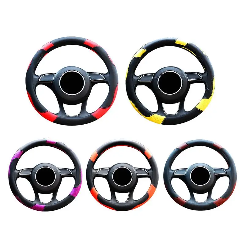 

Чехол рулевого колеса автомобиля дышащая противоскользящая Автомобильная декорация чехол рулевого колеса автомобиля Автомобильная Защита рулевого колеса