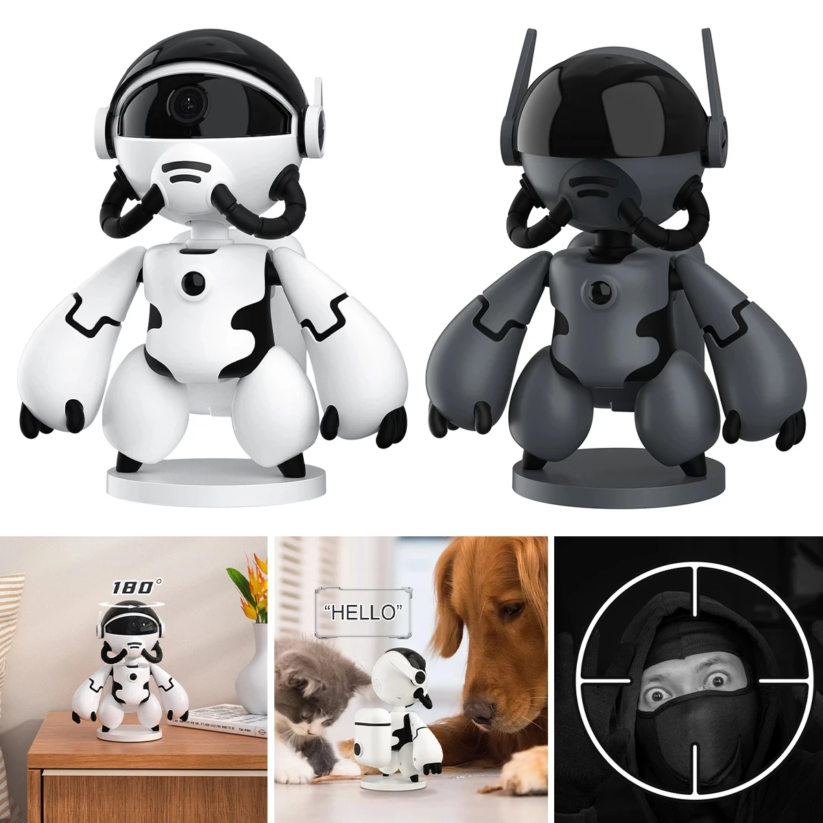 

220 Robot IP Camera Built in Battery Wireless WiFi Camera PIR Motion Human Auto Tracking Video Security Surveillance CCTV Camera