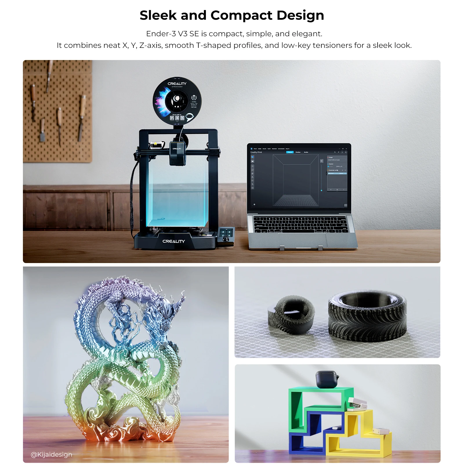 3D-принтер Creality Ender 3 V3 SE/KE Sprite прямая экструзия 250 мм/с более быстрая скорость