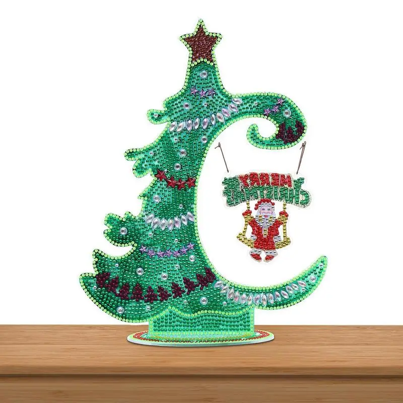 

Diamond Art Christmas Ornaments Creative 5D Diamond Paint For Christmas Tree Holiday Decor DIY Cute Diamond Painted Pendant