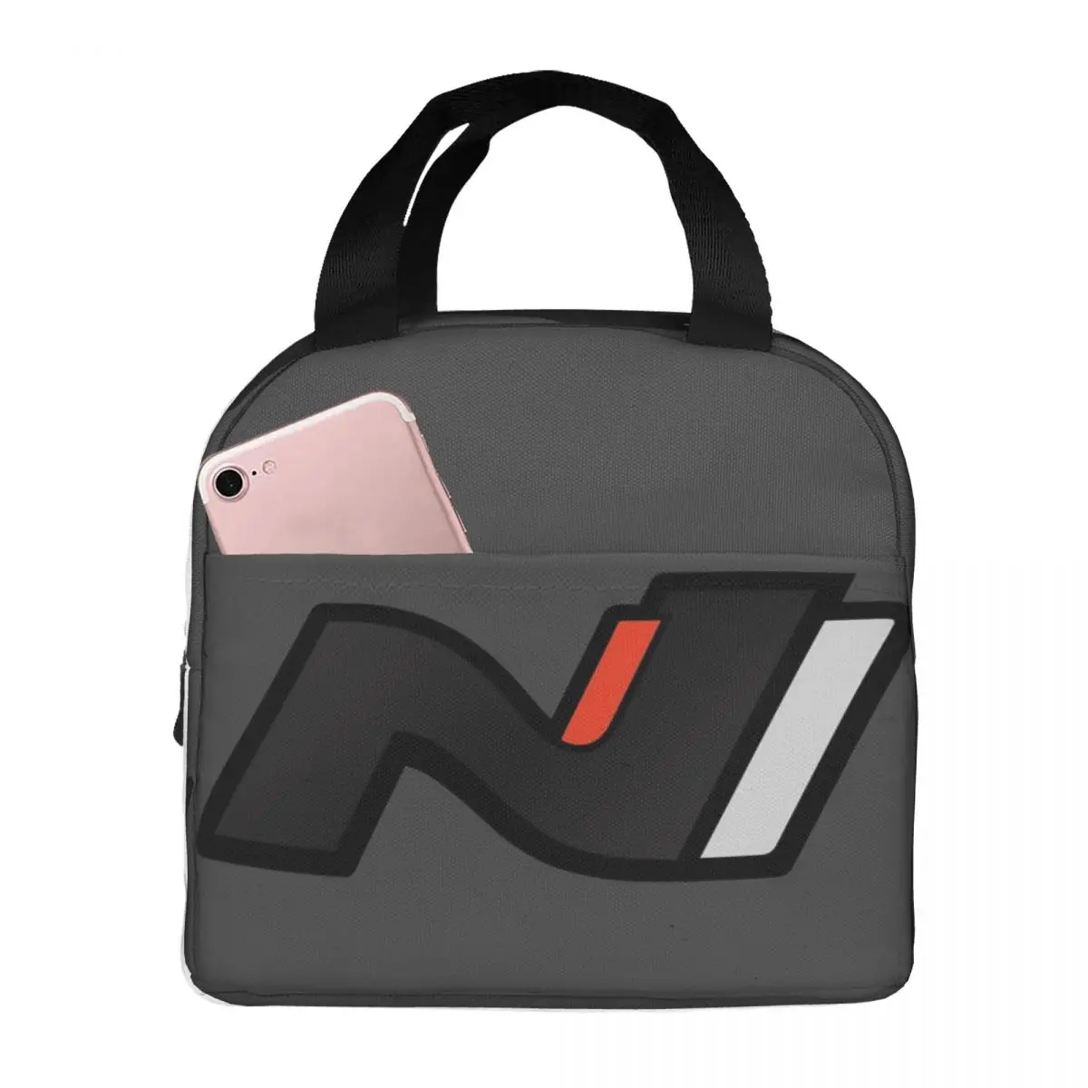 Hyundai N Performance Logo Темные сумки для обеда Изолированная коробка бенто Сумка
