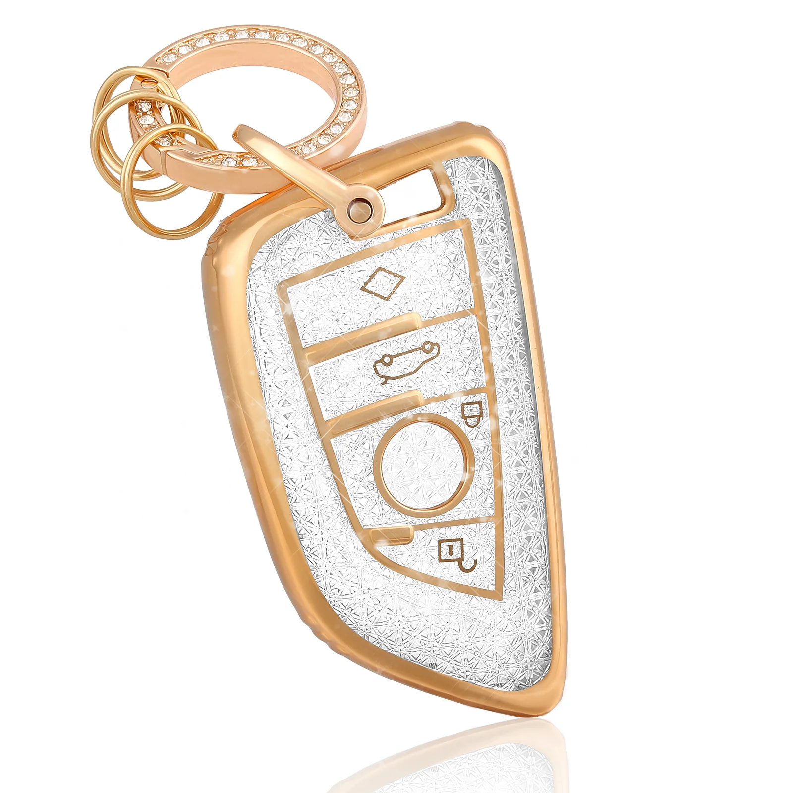 

Чехол из ТПУ для автомобильного ключа для BMW 1, 2, 3, 5, 6, 7, 8 серии X1 X2 X3 X4 X5 X6 X7 Z4, защитный чехол с автоматическим дистанционным управлением, аксессуары с брелком