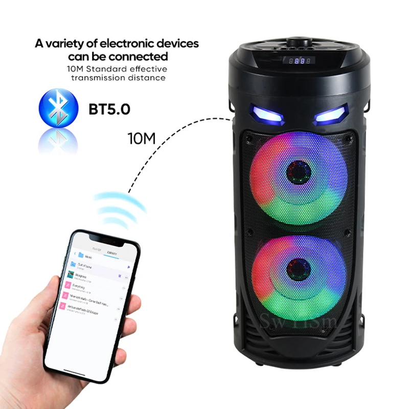 Беспроводная колонка TWS с басами портативная Bluetooth-колонка уличный фонарь