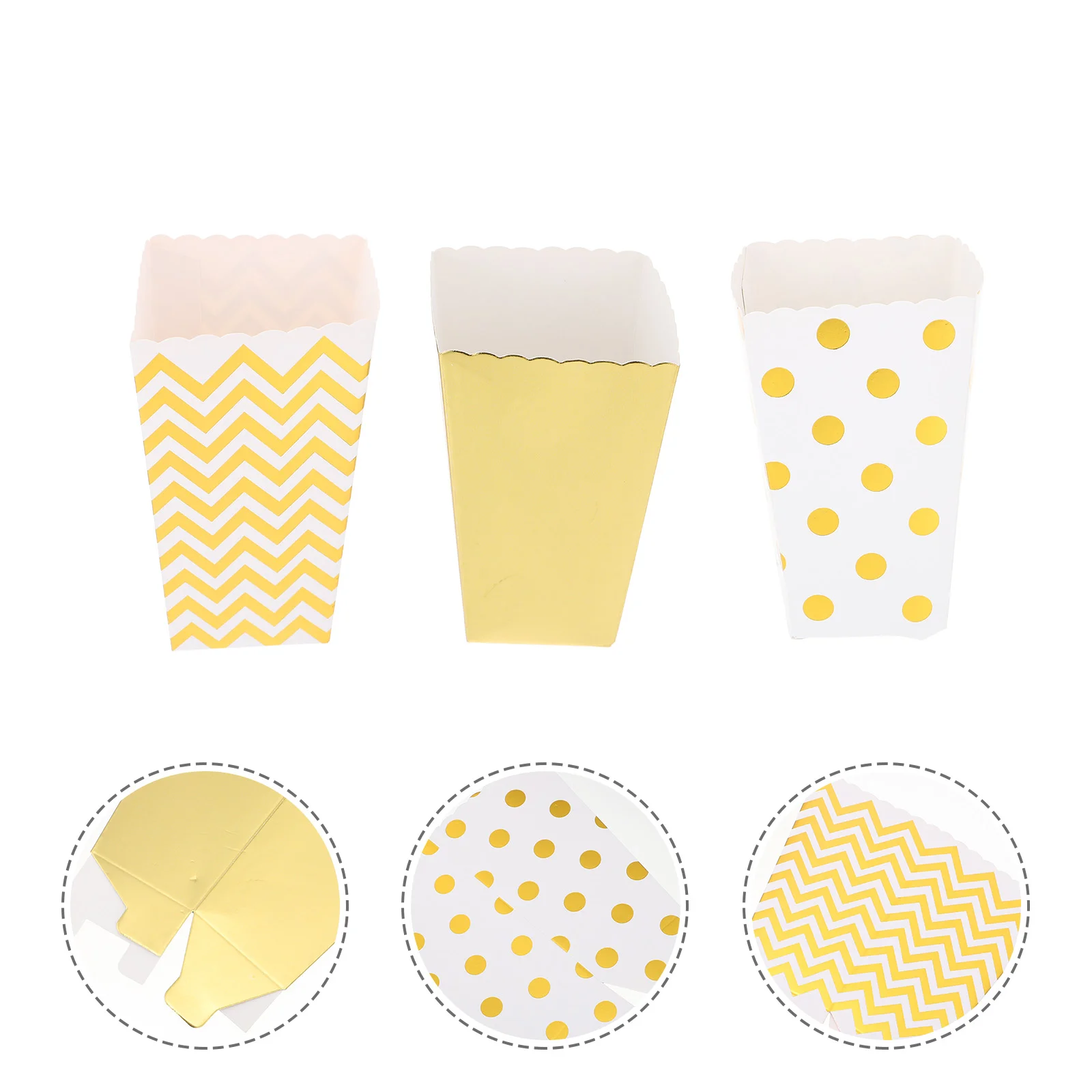 

36Pcs Creative Popcorn Paper Boxes Popcorn Cases Wedding Party Supplies