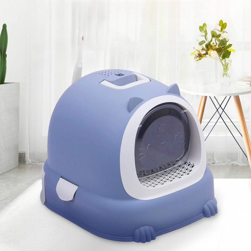 

Sandbox Deodorization Cat Bedpans Leak Proof Big Automatic Toilet Cat Bedpans Enclosed Sandbox Arenero Gatos Smart Litter QF50CB