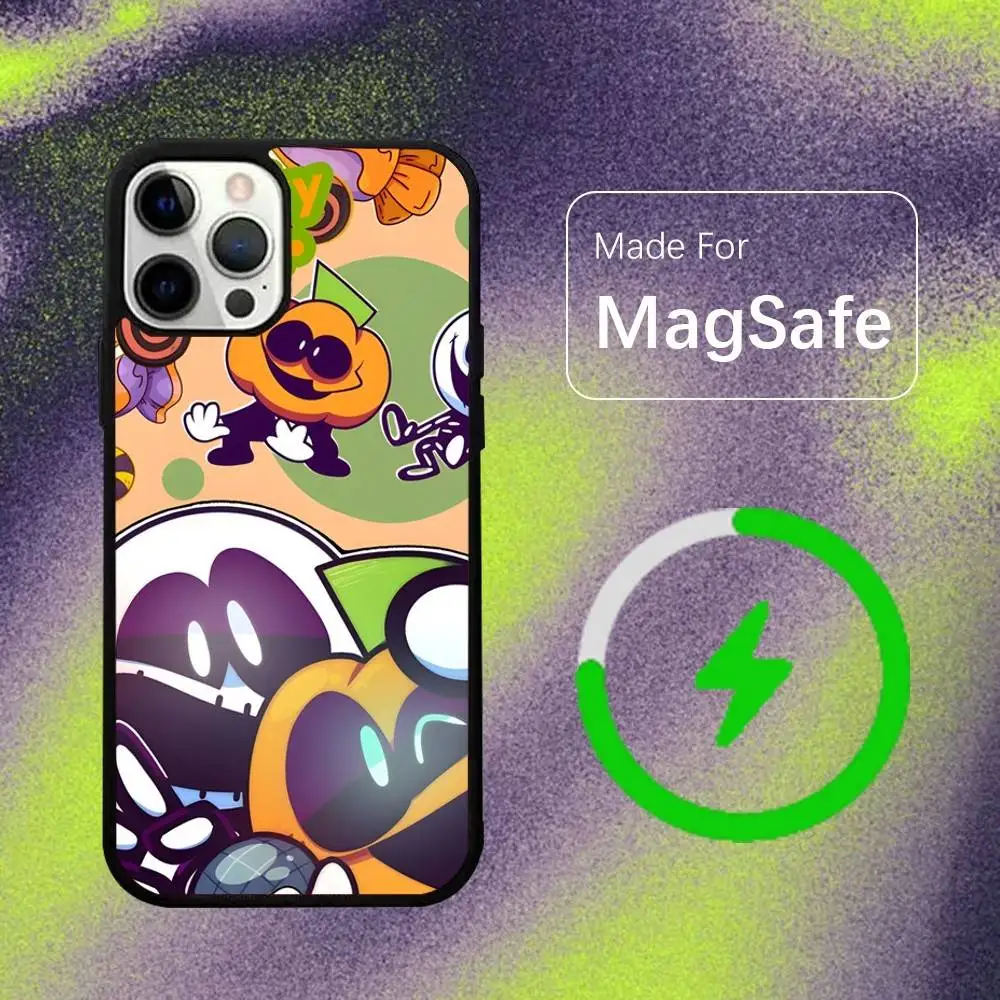 Фото Чехол S-Spooky M-Month для беспроводного зарядного устройства MagSafe для iPhone 15, 16, 17, 13, 14, 11, 12, Pro, Max, Plus, E, Air, Mini, защитный. №3
