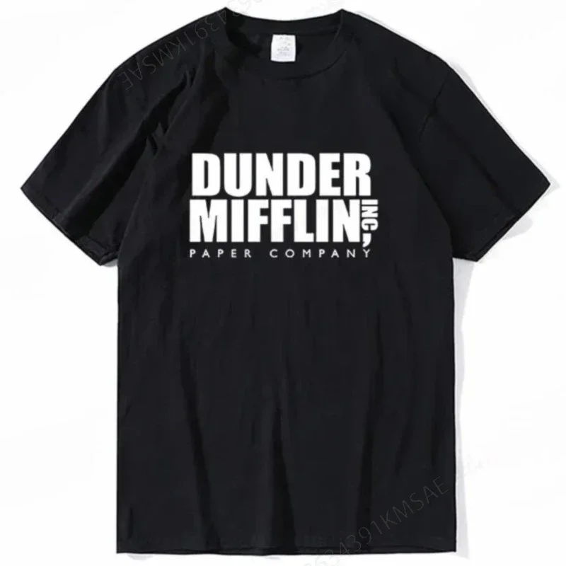 Футболка DUNDER MIFFLIN для мужчин и женщин модные хлопковые рубашки топы офиса