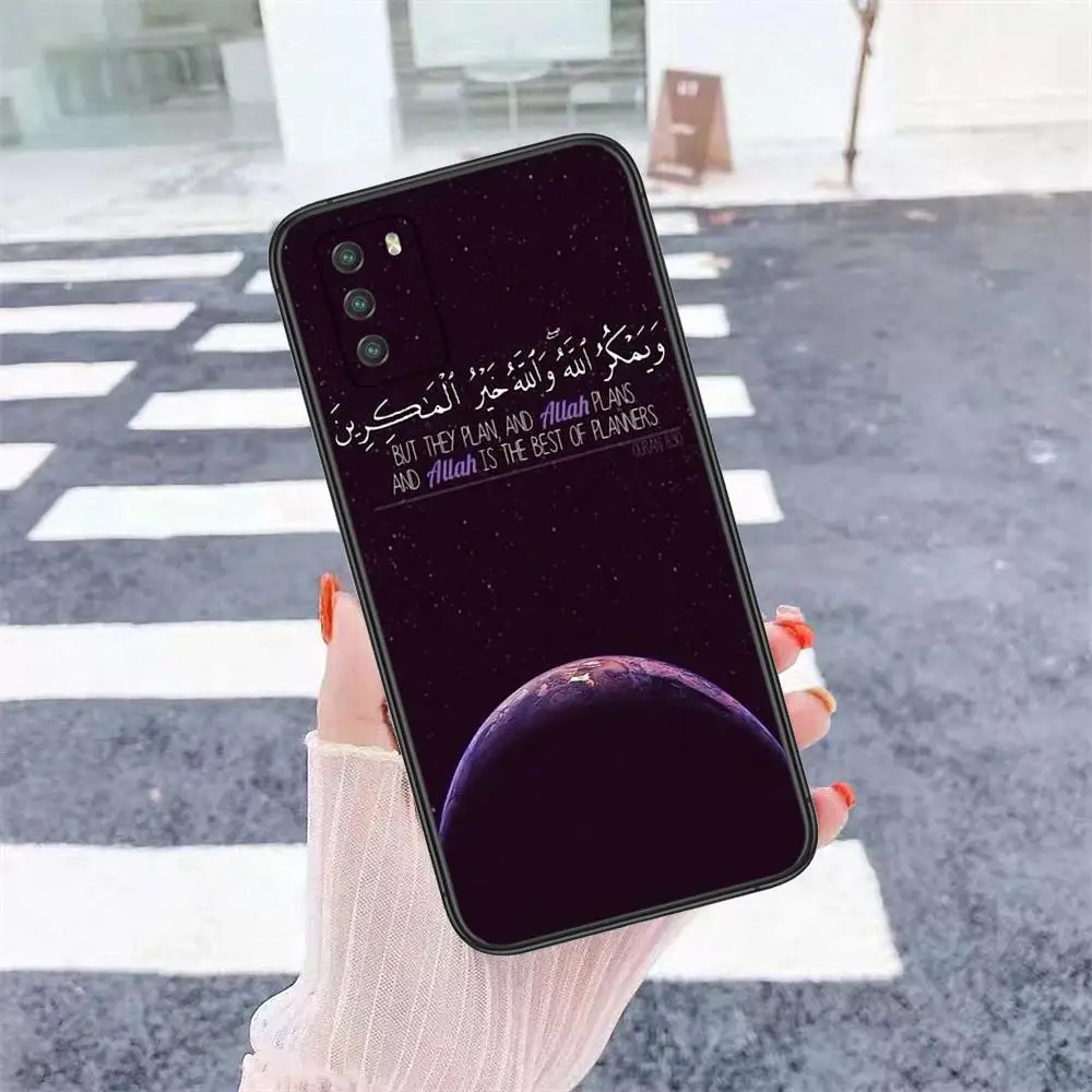 Черный Задний 3D Чехол красивый арабский Коран Go дешевый для Xiaomi Mi 12 12X 10 10i 10S 10T 11 11i