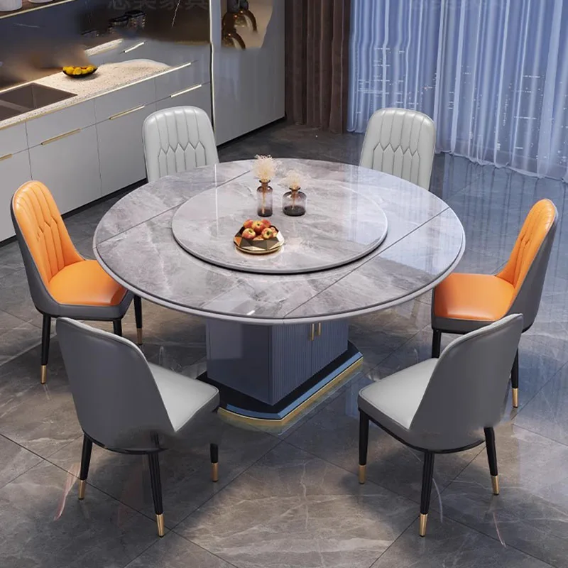 

Round Luxury Dining Table Bedroom Men Nordic Kids Living Room Dining Tables Italian Big Mesas De Jantar Restaurant Furniture