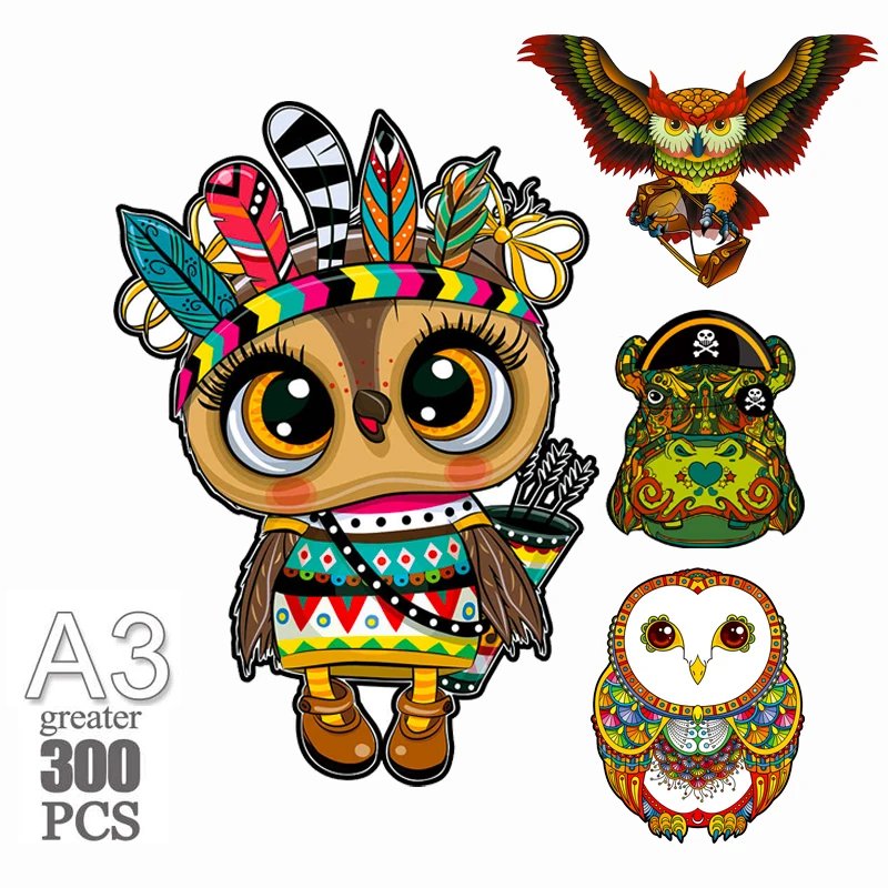 

Unique 3D Jigsaw Wooden Puzzles Toy Cartoon Owl Animal Shape Birthday Child Toys For Adults Puzzle Men And Women New