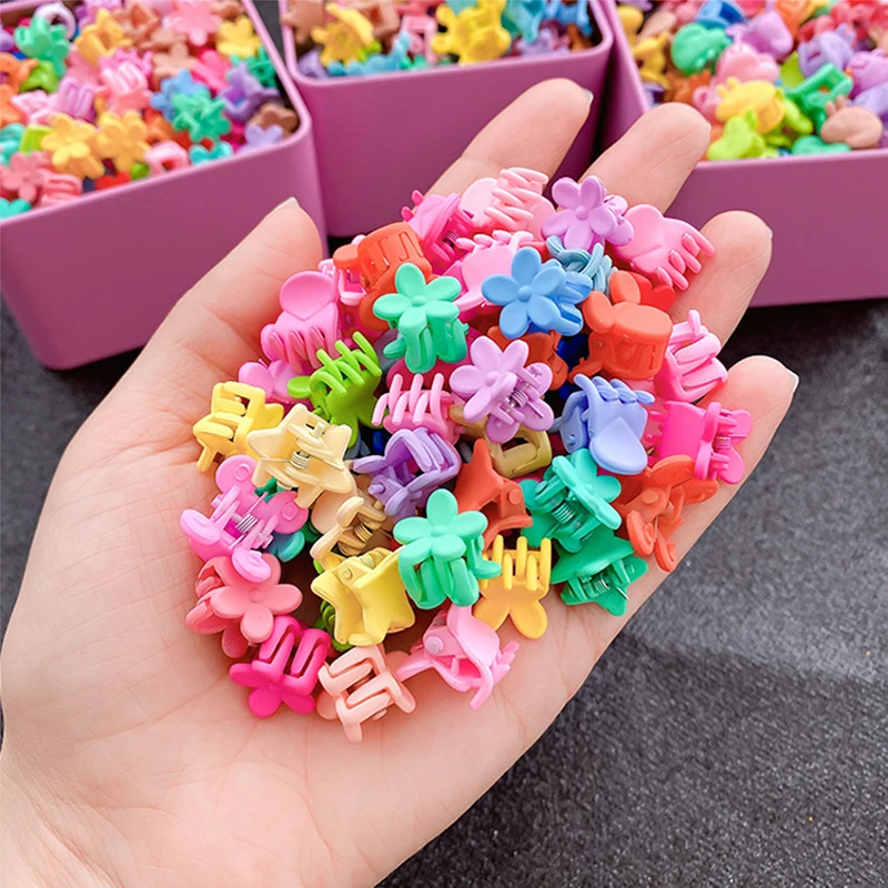 

Girs Cute Colorful Flower Star Crown Small Hair Claws Lovely Hair Decorate Claw Clips Hairpins Kids Sweet Hair Accessories