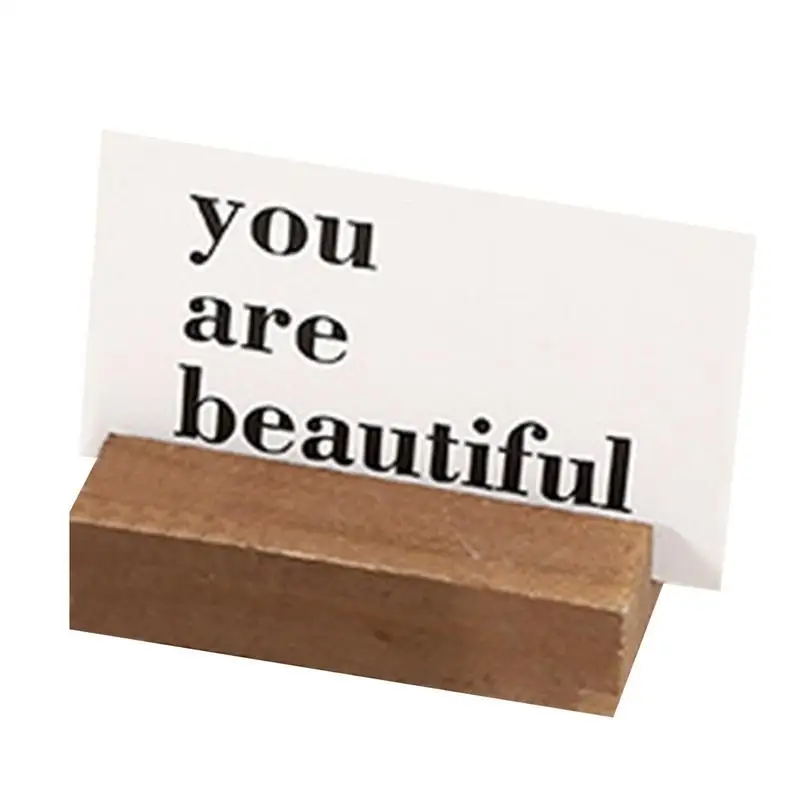 

Держатель для визиток, настольная деревянная стойка для открыток, домашний стеллаж для хранения, портативный Настольный прочный стеллаж дл...