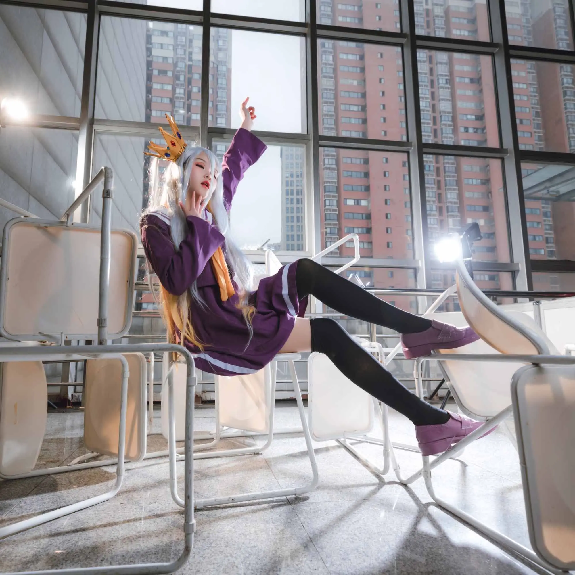 Костюм Широ для косплея No game no life женская одежда на Хэллоуин парики костюм моряка