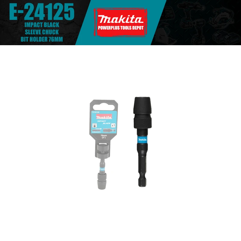

Makita E-24125 E-24131 E-24147 Ударный черный рукавный патрон, держатель бит, аксессуары для инструментов