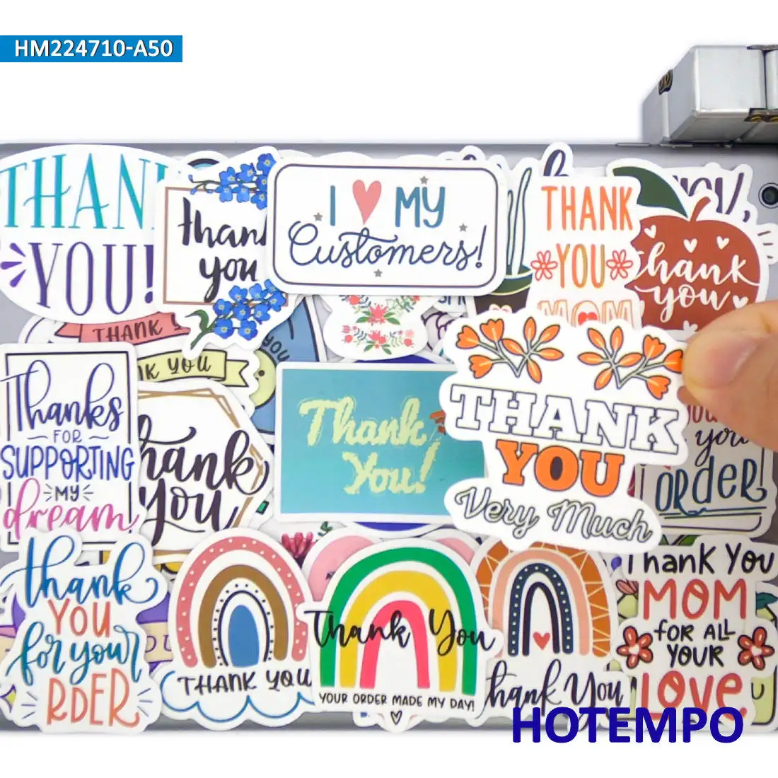 

20/30/50Pieces Cute Thank You Graffiti Grateful Word Decals Stickers for Luggage Motorcycle Bike Car Guitar Phone Laptop Sticker