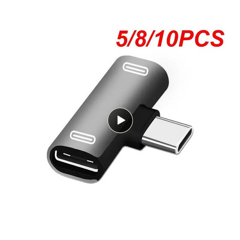 

10PCS Headphone Converter Converter For Redmi Audio Type-C Adapter Dual Type C Jack For Earphone Listen Music + Charging
